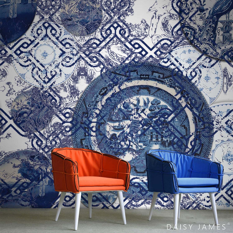 The Blue Delft NO 2 Tapete von Daisy James
