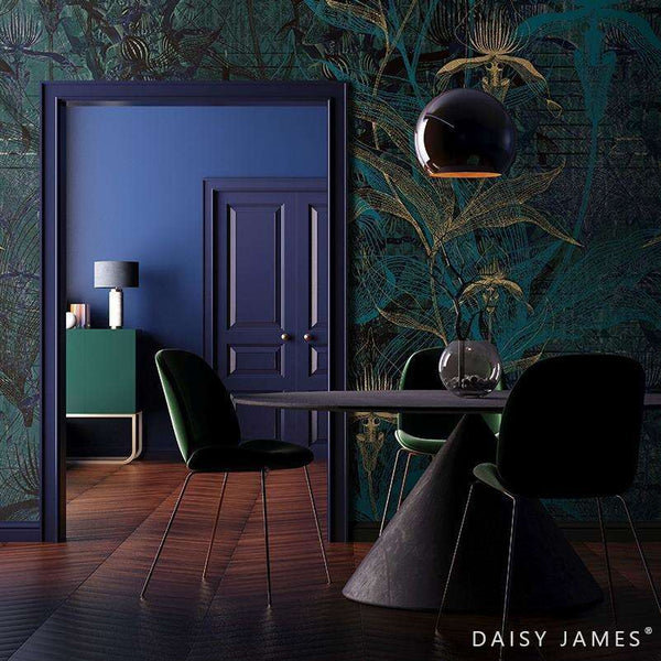 The Blue Orchid wallpaper-Daisy James-Selected Wallpapers & Interiors