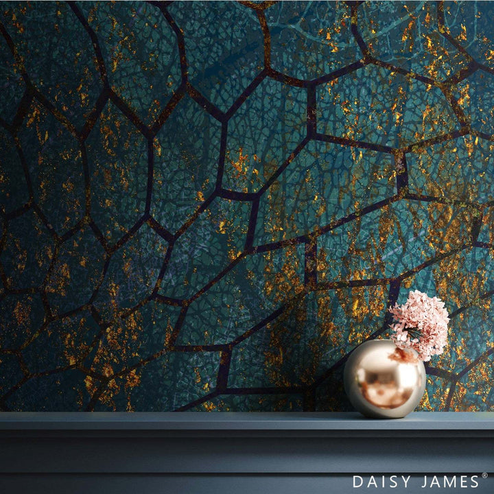 The Blue and Gold-Behang-Tapete-Daisy James-Selected Wallpapers