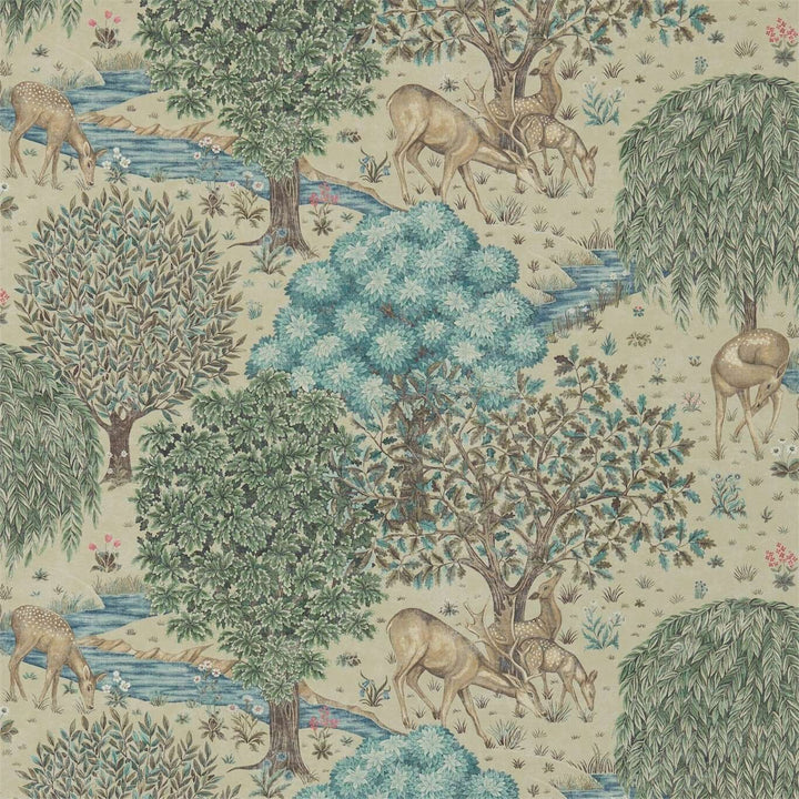 The Brook-behang-Tapete-Morris & Co-Linen-Meter (M1)-214888-Selected Wallpapers