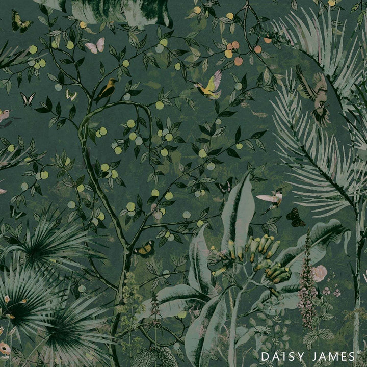The Canopy-behang-Tapete-Daisy James-Green-Vinyl-DJ202-green-Selected Wallpapers