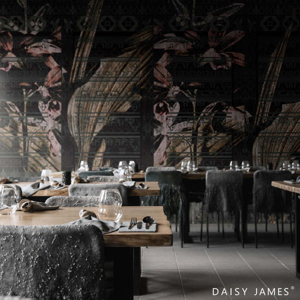 The Cartouche Black-behang-Tapete-Daisy James-Selected Wallpapers