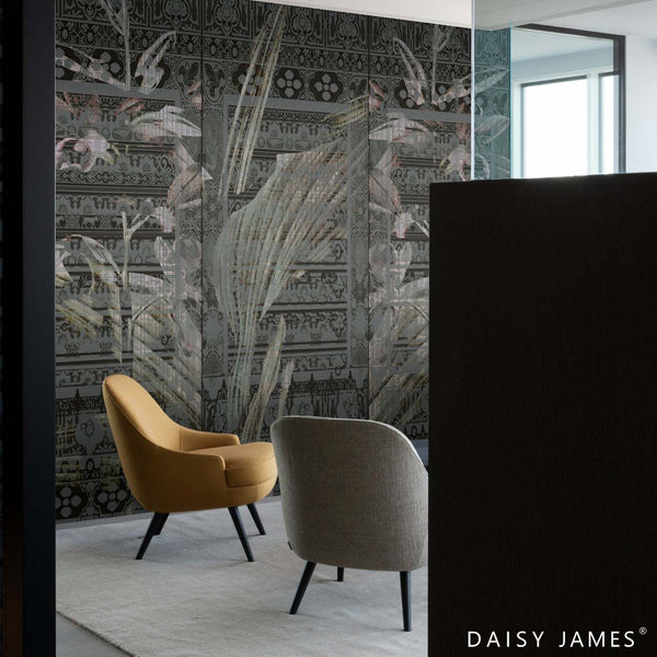 The Cartouche Grey-behang-Tapete-Daisy James-Selected Wallpapers