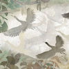 The Flock Tapete-Daisy James-Vinyl-Green-M2-Selected Wallpapers & Interiors