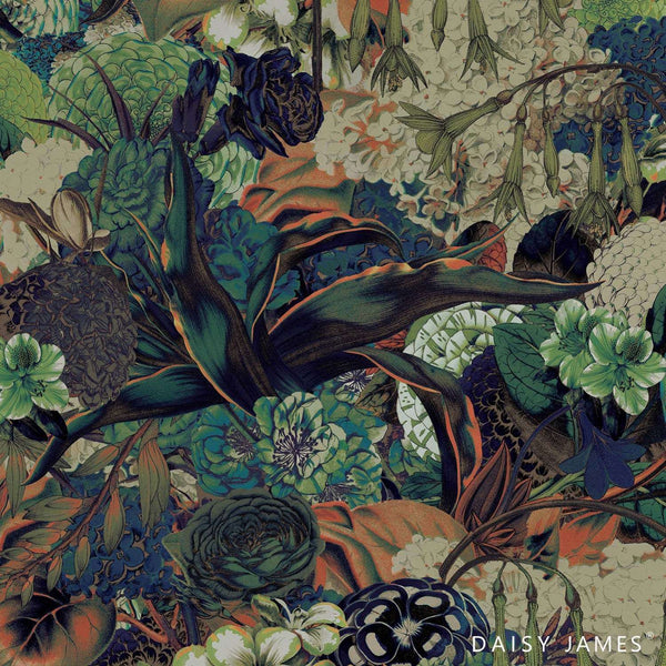 The Flowery behang-behang-Daisy James-Multicolor-Vinyl-M2-Selected Wallpapers & Interiors