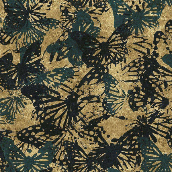 The Flutter-behang-Inkiostro Bianco-Goud-Gold Leaf-INKNRAL2001-Selected Wallpapers