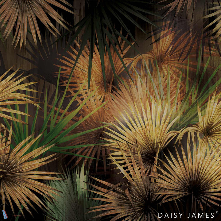 The Folia-behang-Tapete-Daisy James-Green/Gold-Vinyl-DJ325-Selected Wallpapers