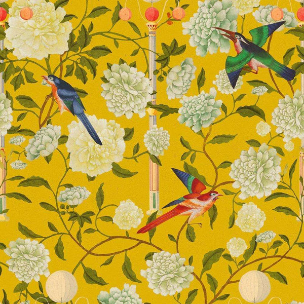 The Garden of Immortality-behang-Mind the Gap-Mustard Yellow-300 cm (standaard)-WP20590-Selected Wallpapers