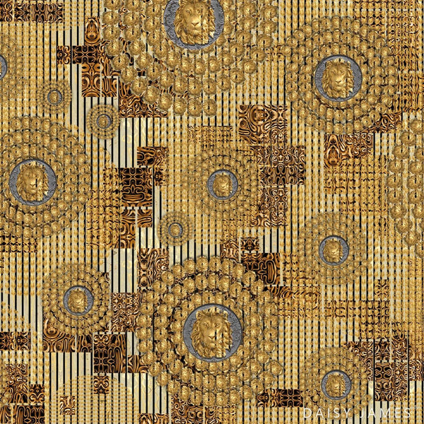 The Golden Lion behang-behang-Daisy James-Color-Vinyl-M2-Selected Wallpapers & Interiors