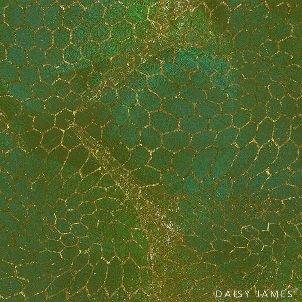 The Green & Gold behang-behang-Daisy James-Original-Vinyl-M2-Selected Wallpapers & Interiors