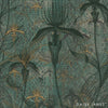 The Green Orchid wallpaper-Daisy James-Green-Vinyl-M2-Selected Wallpapers & Interiors