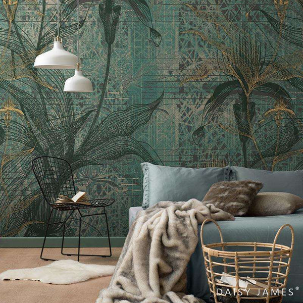 The Green Orchid wallpaper-Daisy James-Selected Wallpapers & Interiors