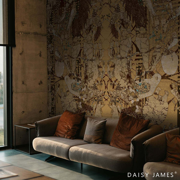 The Herald Ocher-behang-Tapete-Daisy James-Selected Wallpapers