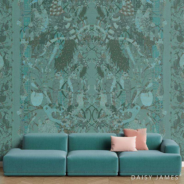 The Herald Turqoise-behang-Tapete-Daisy James-Selected Wallpapers