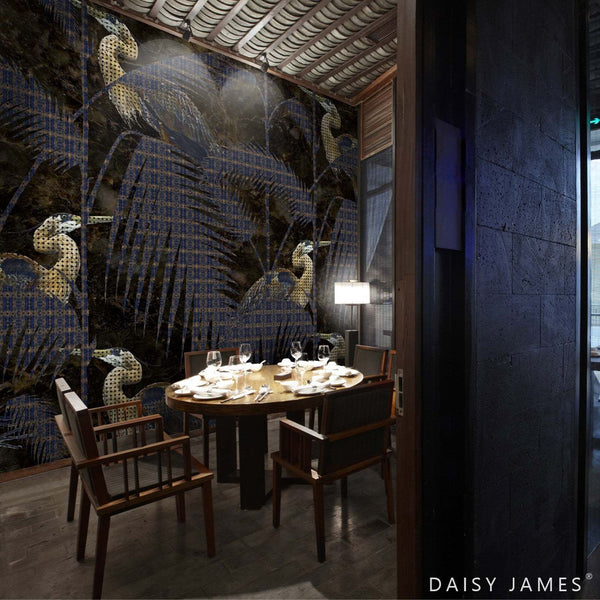 The Heron behang-behang-Daisy James-Selected Wallpapers & Interiors