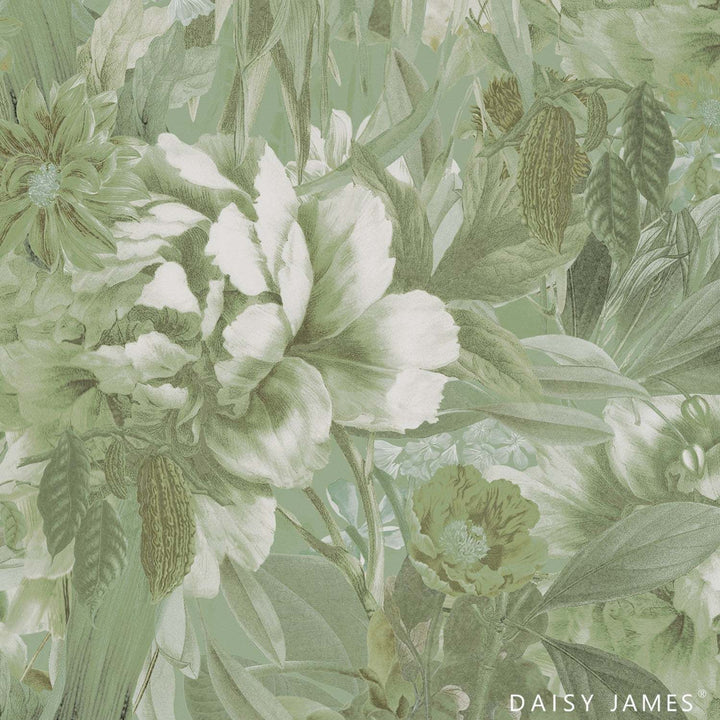 The Hosta Green-Behang-Tapete-Daisy James-Green-Vinyl-DJ240-Selected Wallpapers