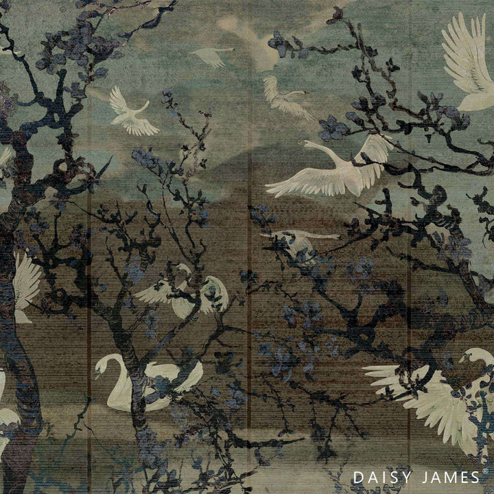 The Lake Petrol-behang-Tapete-Daisy James-Petrol-Vinyl-DJ278-Selected Wallpapers
