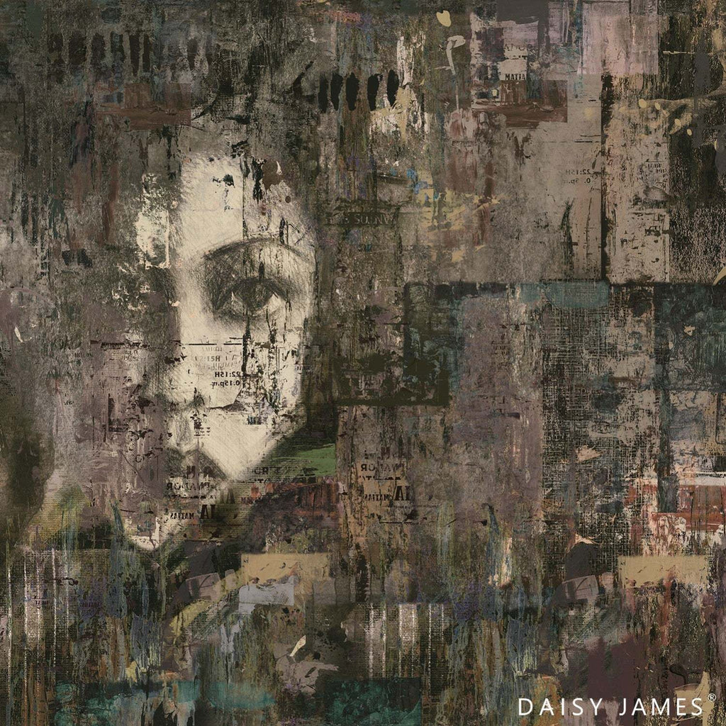 The Look-behang-Tapete-Daisy James-Grey-Vinyl-DJ213-grey-Selected Wallpapers