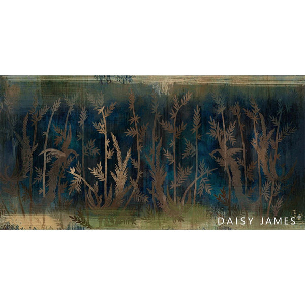 The Loom Blue behang-Behang-Daisy James-Selected Wallpapers & Interiors