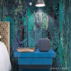The Panache Blue behang-behang-Daisy James-Selected Wallpapers & Interiors