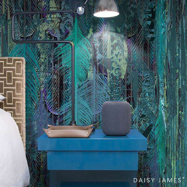 The Panache Blue behang-behang-Daisy James-Selected Wallpapers & Interiors