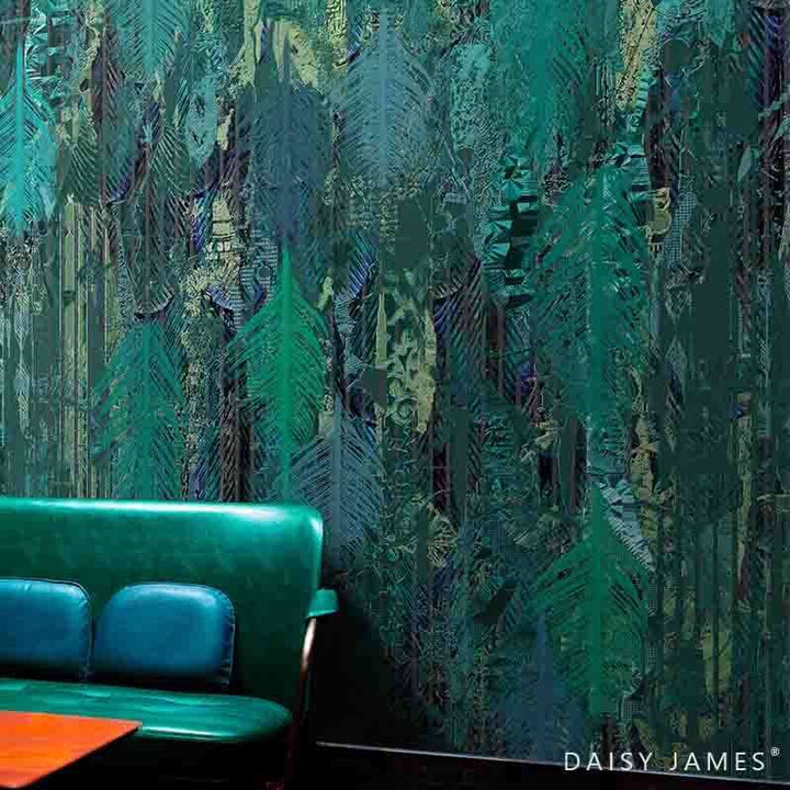 The Panache Turquoise-behang-Tapete-Daisy James-Selected Wallpapers