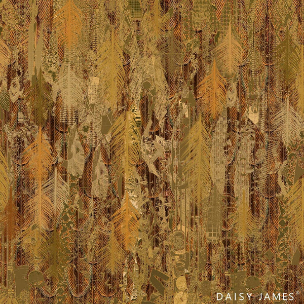 The Panache Yellow behang-behang-Daisy James-Yellow-Vinyl-M2-Selected Wallpapers & Interiors