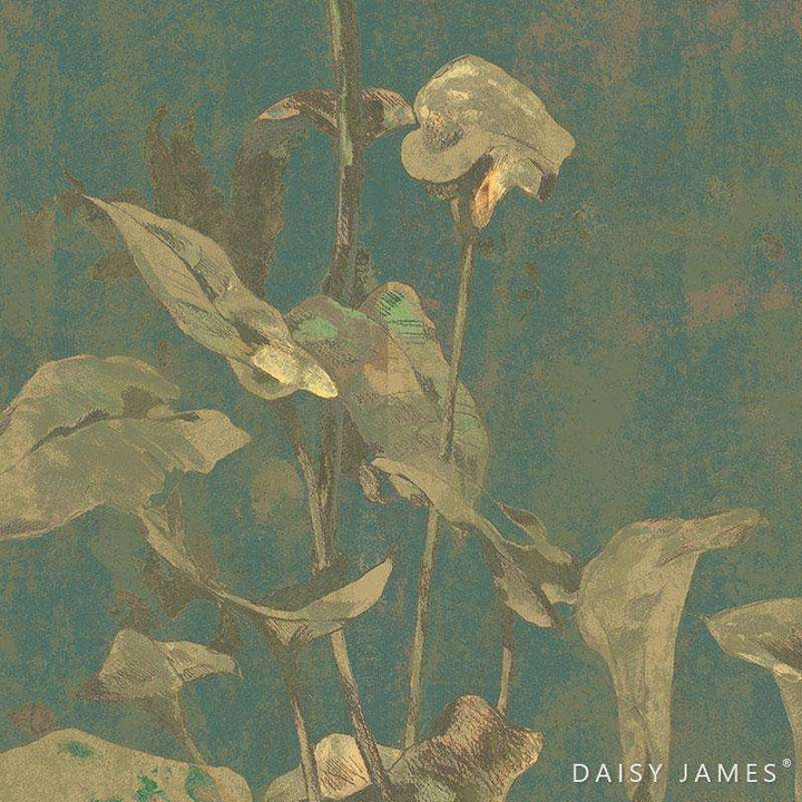 The Perigone-behang-Tapete-Daisy James-Blue-Vinyl-DJ195-Blue-Selected Wallpapers