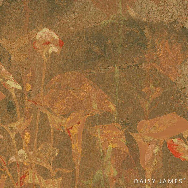 The Perigone-behang-Tapete-Daisy James-Orange-Vinyl-DJ195-Orange-Selected Wallpapers