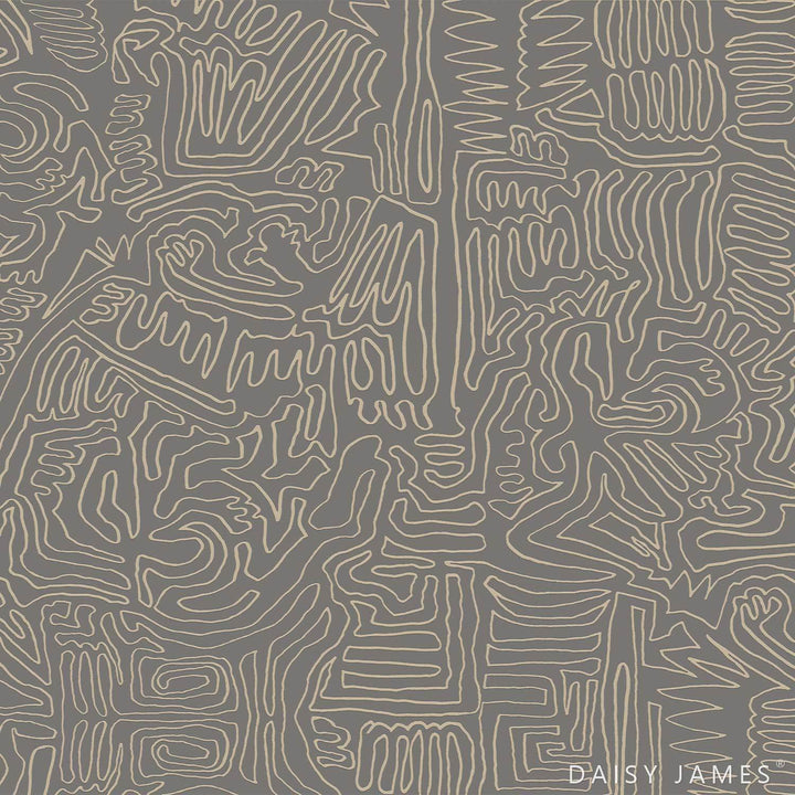 The Roam-Behang-Tapete-Daisy James-Grey-Vinyl-DJ335-Selected Wallpapers