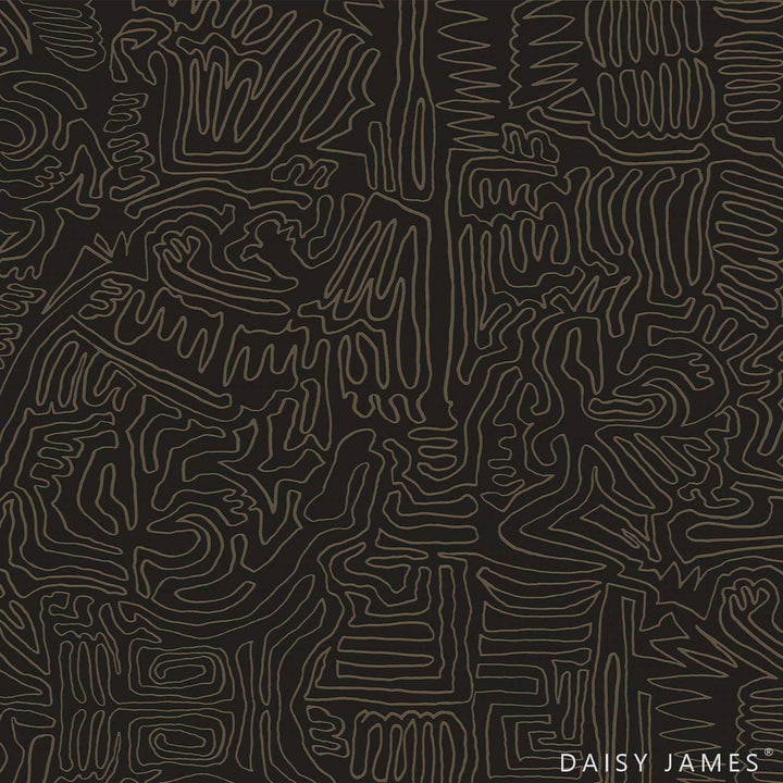 The Roam-Behang-Tapete-Daisy James-Black-Vinyl-DJ338-Selected Wallpapers