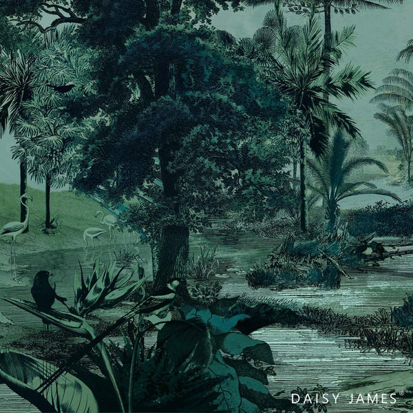 The Shade behang-behang-Daisy James-Green-Vinyl-M2-Selected Wallpapers & Interiors