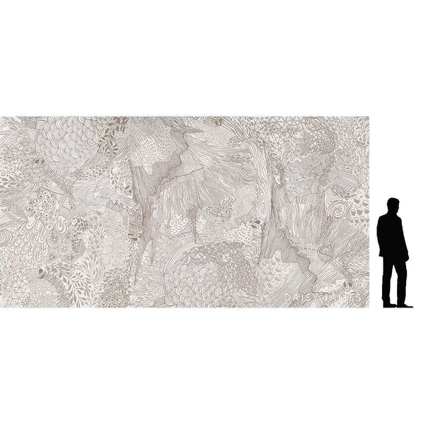 The Tribe Pattern No3 behang-behang-Daisy James-Selected Wallpapers & Interiors