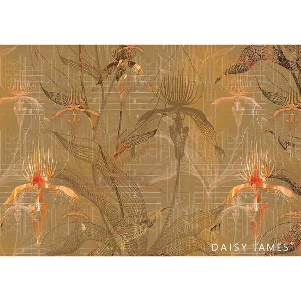 The Yellow Orchid behang-Behang-Daisy James-Selected Wallpapers & Interiors