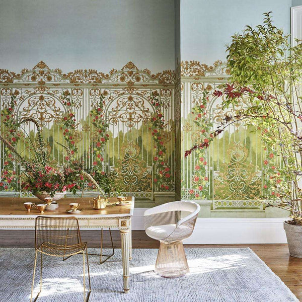 Tijou Gate-behang-Cole & Son-Selected Wallpapers
