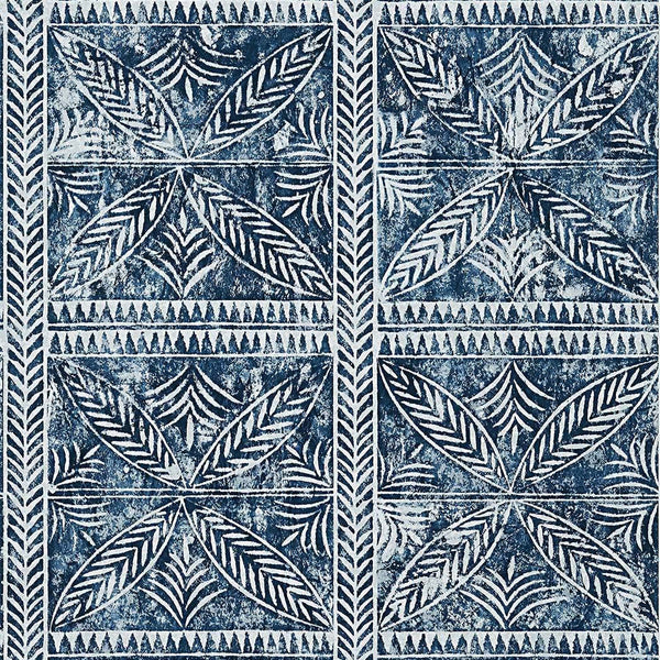 Timbuktu-Behang-Thibaut-Navy-Rol-T10253-Selected Wallpapers
