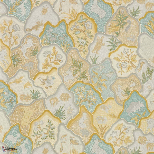 Toile des indes-behang-Braquenie-Jaune-Rol-BP336001-Selected Wallpapers