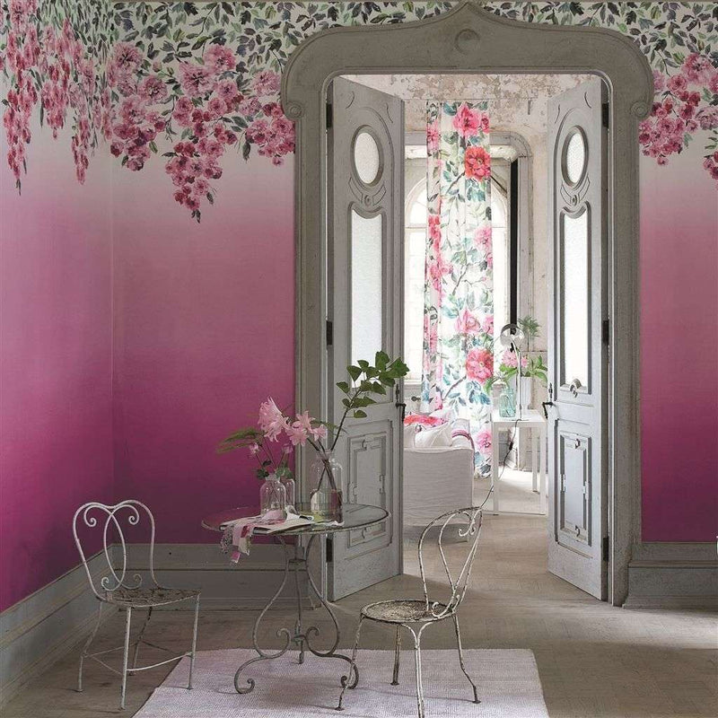 Trailing Rose wallpaper in Peony by Designers Guild