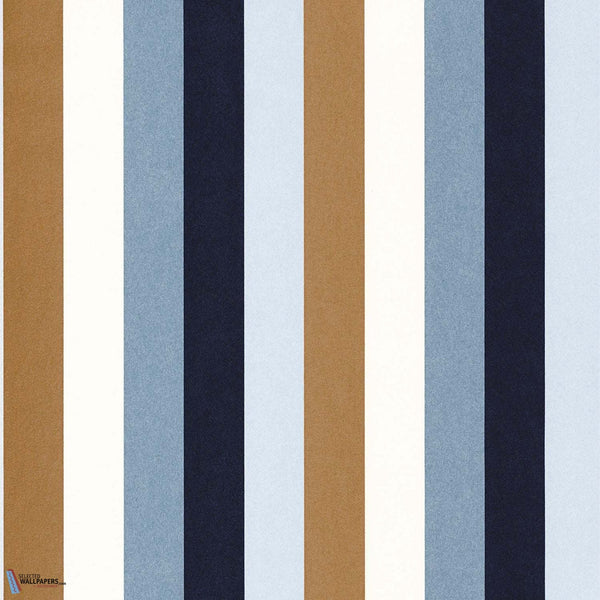 Transat-Behang-Casamance-Bleu Persan/Or-Rol-75923262-Selected Wallpapers