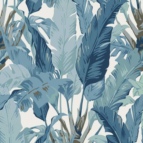 Travelers Palm-Behang-Thibaut-Spa Blue-Rol-T10128-Selected Wallpapers