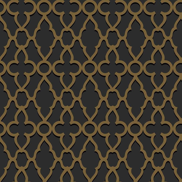 Treillage-behang-Cole & Son-Metallic Bronze-Rol-116/6025-Selected Wallpapers