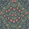 Tudor Garden-behang-Cole & Son-Rouge & Forest Green-Rol-118/2002-Selected Wallpapers