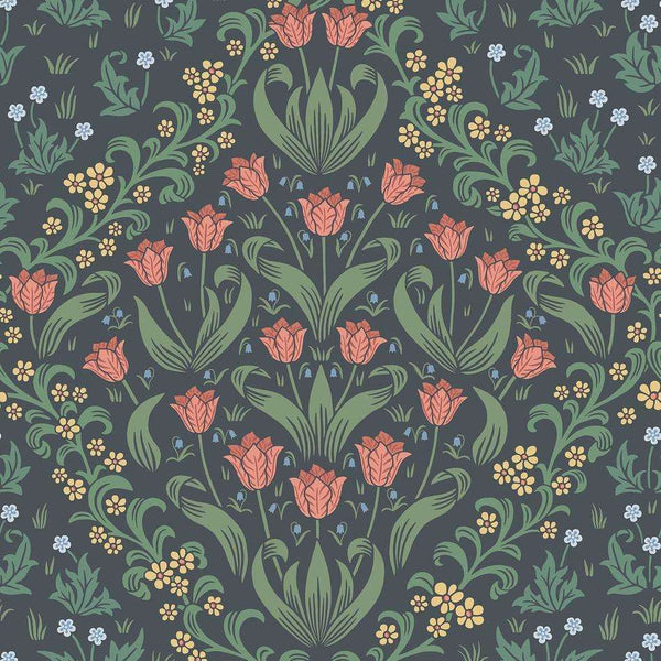 Tudor Garden-behang-Cole & Son-Rouge & Forest Green-Rol-118/2002-Selected Wallpapers