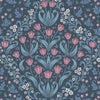 Tudor Garden-behang-Cole & Son-Fuchsia & Blue-Rol-118/2004-Selected Wallpapers