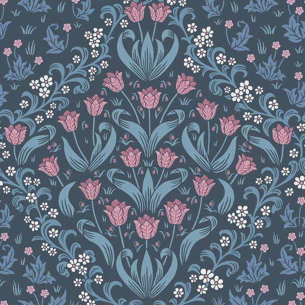 Tudor Garden-behang-Cole & Son-Fuchsia & Blue-Rol-118/2004-Selected Wallpapers
