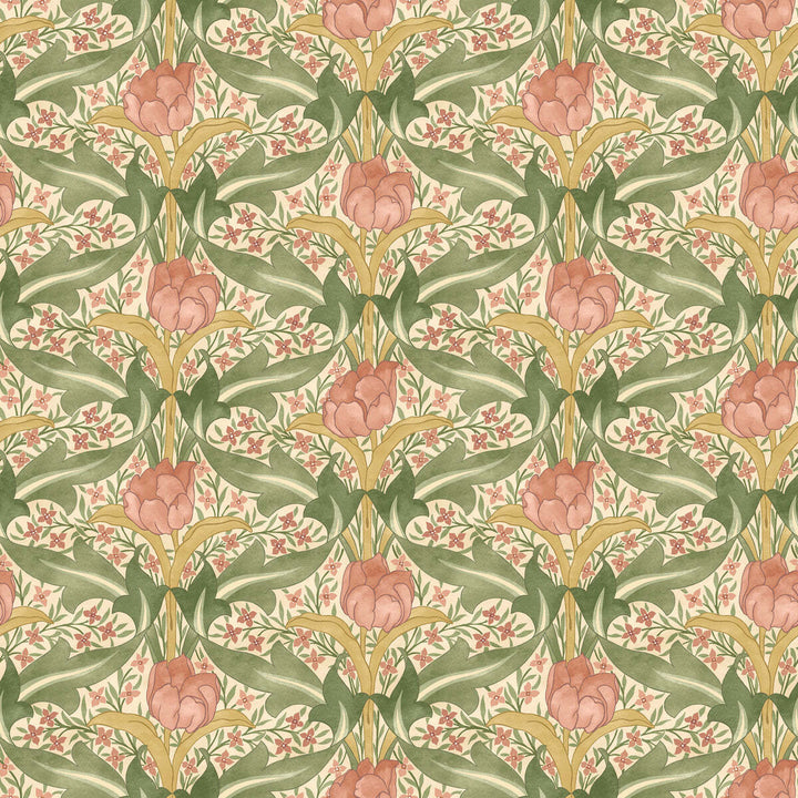 Tulip & Jasmin-Behang-Tapete-GP&J Baker-Blush-Rol-BW45104.4-Selected Wallpapers