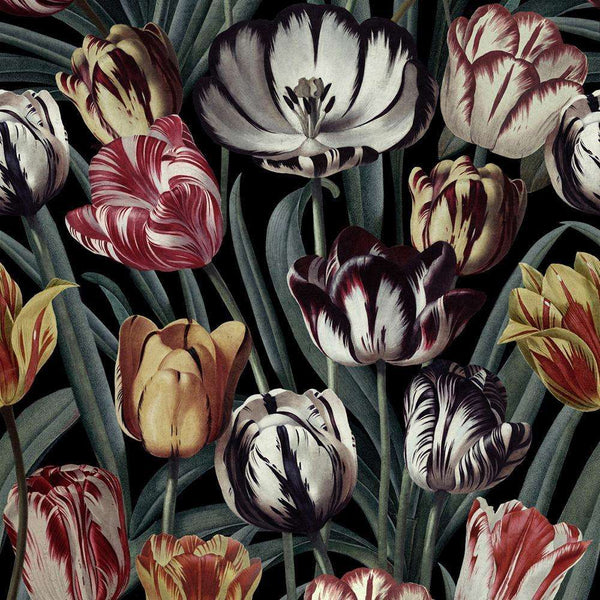 Tulipa-wallpaper-Mind the Gap-Dark-300 cm (standaard)-WP20177-Selected Wallpapers