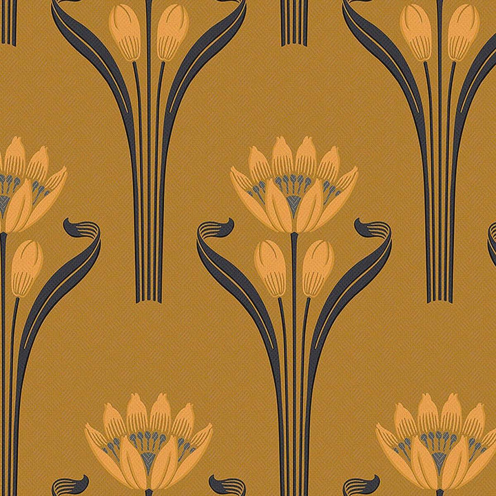 Tulipes-behang-Tapete-Isidore Leroy-Jaune-Rol-06240402-Selected Wallpapers