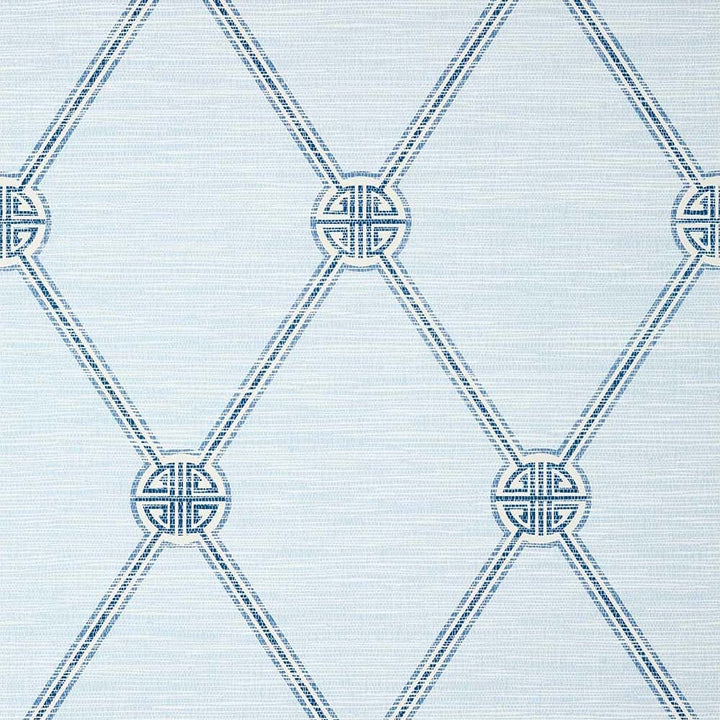 Turnberry Trellis-Behang-Tapete-Thibaut-Spa Blue-Rol-T13350-Selected Wallpapers