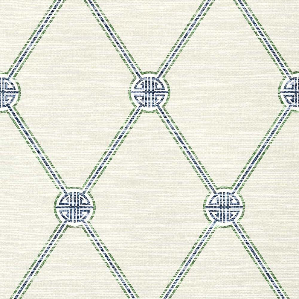 Turnberry Trellis-Behang-Tapete-Thibaut-Beige and Green-Rol-T13352-Selected Wallpapers